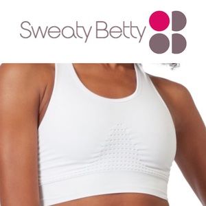 Set of 2 EUC Sweaty Betty Stamina White Bras SZ LG